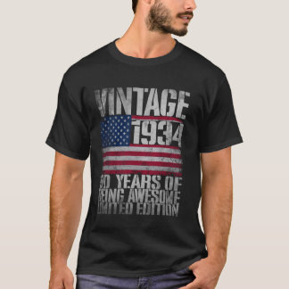 1934 Limited Edition 90 jaar oude Amerikaanse vla T-shirt