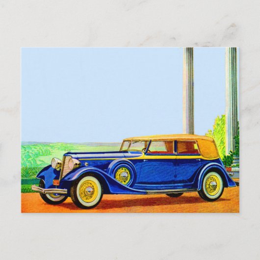 1934 Lincoln model KA Briefkaart (Voorkant)