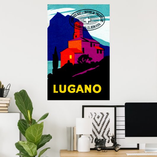 1934 Lugano Philatelic Poster (Thuiskantoor)