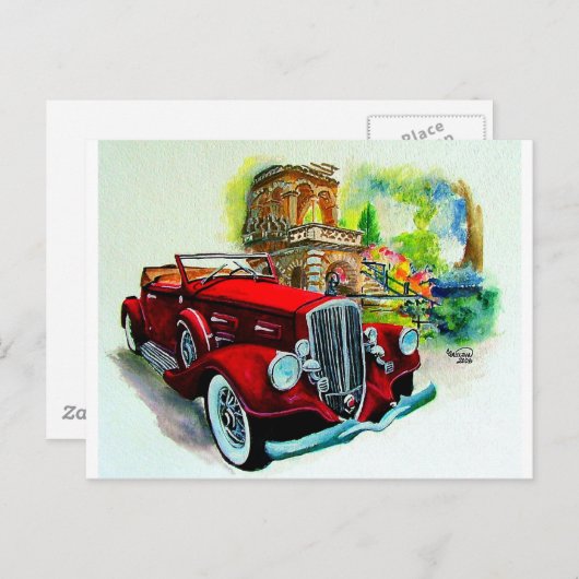 1934 Pierce Arrow Briefkaart (Voorkant / Achterkant)