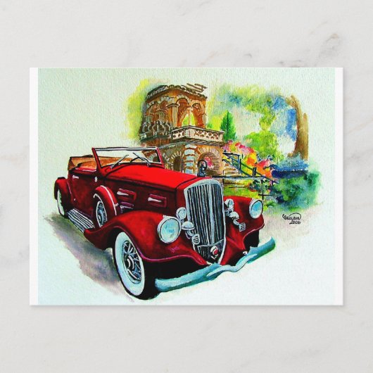 1934 Pierce Arrow Briefkaart (Voorkant)