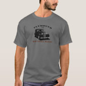 1934 Plymouth. Chrysler. Mopar. Black Hotrod 34. T-shirt (Voorkant)