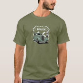 1934 Plymouth. Chrysler. Mopar. Mint Green Hotrod T-shirt (Voorkant)