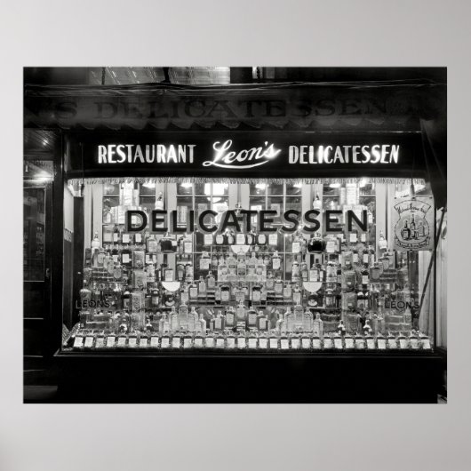 1934 POST PROHIBITION SANDWICH SHOP WINDOW POSTER (Voorkant)