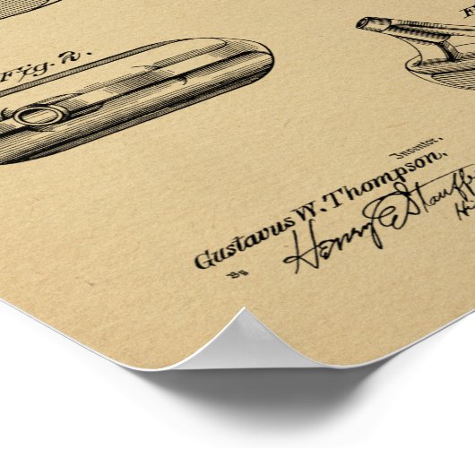 1934 Putter Golf Club Patent Art Drawing Print (Hoek)