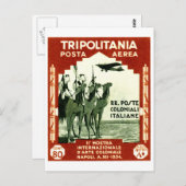 1934 Tripolitania 80 centesimi-stempel Briefkaart (Voorkant / Achterkant)