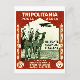 1934 Tripolitania 80 centesimi-stempel Briefkaart