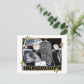 1934 V-12 LINCOLN BRIEFKAART (Staand voorkant)