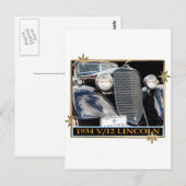 1934 V-12 LINCOLN BRIEFKAART (Voorkant / Achterkant)