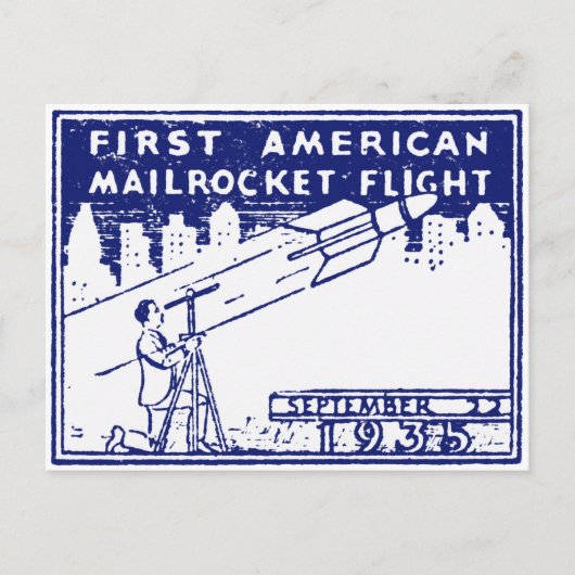 1935 Amerikaanse raketpost Briefkaart (Voorkant)