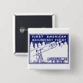 1935 Amerikaanse raketpost Vierkante Button 5,1 Cm (Voorkant /achterkant)