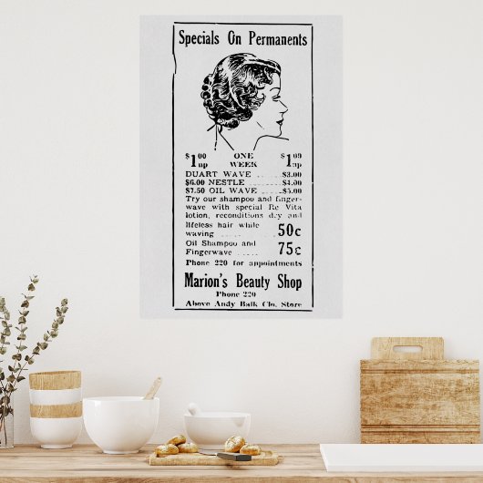 1935  Beauty Ad Poster (Keuken)