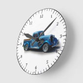 1935 blauwe klok met vrachtwagen (Hoek)