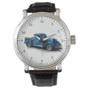 1935 blauwe vrachtwagen horloge