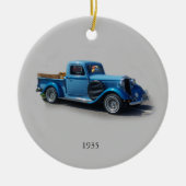 1935 Blauwe vrachtwagen Keramisch Ornament (Voorkant)
