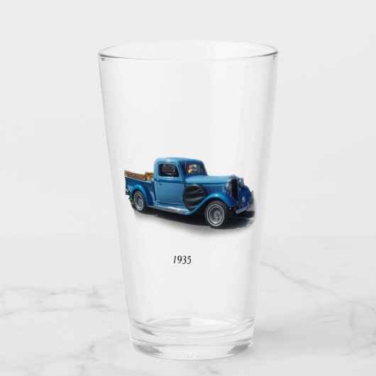 1935 Blue Pickup Truck glass Glas (Voorkant)