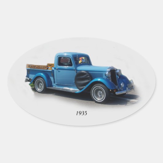 1935 Blue Pickup Truck sticker (Voorkant)