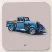 1935 Blue Truck set van 6 onderzetters (Voorkant)