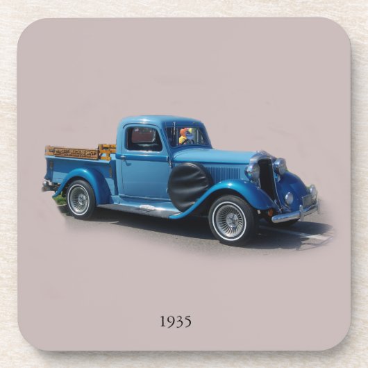 1935 Blue Truck set van 6 onderzetters (Voorkant)