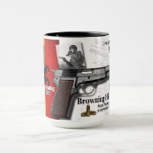 1935 Browning Hi Power Pistol Coffee Mok (Midden)