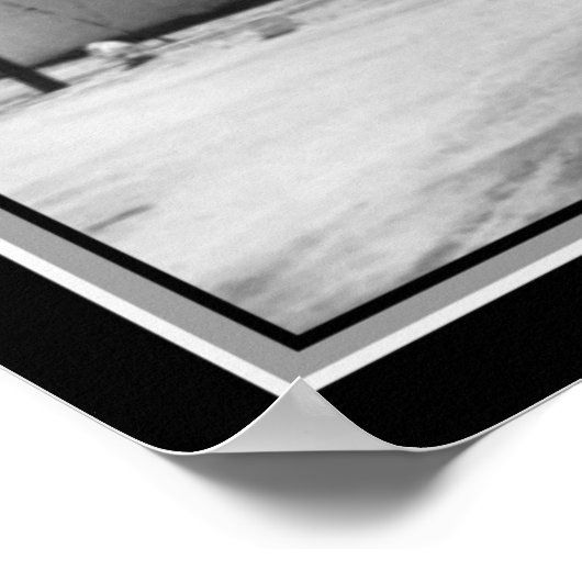 1935 Eerste drive-in theater B&W afdrukken Poster (Hoek)