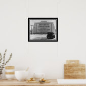 1935 Eerste drive-in theater B&W afdrukken Poster (Keuken)