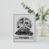  1935 Franse iconische autokunst deco en Briefkaart (Staand voorkant)