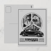  1935 Franse iconische autokunst deco en Briefkaart (Voorkant / Achterkant)