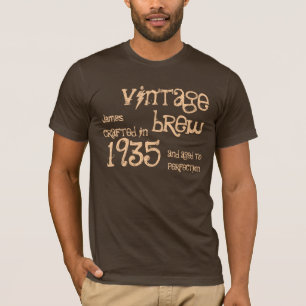 1935 Geboortedag: 80ste  Brew Cadeau T-shirt