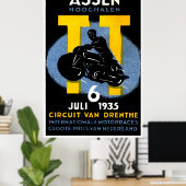 1935 Internationale motorfietsen Poster (Thuiskantoor)