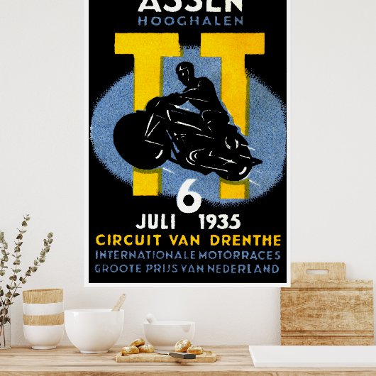 1935 Internationale motorfietsen Poster (Keuken)