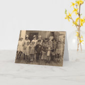 1935 kinderen aan boord kostumeparty kaart (Gele Bloem)