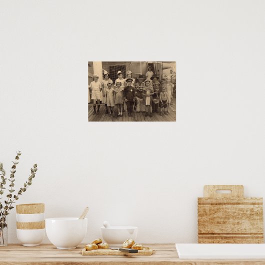 1935 kinderen aan boord kostumeparty poster (Keuken)