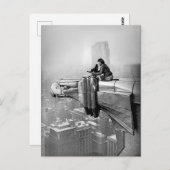 1935 MARGARET BOURKE NEW YORK CITY  PHOTO BRIEFKAART (Voorkant / Achterkant)