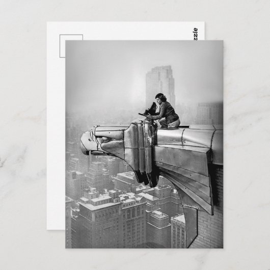 1935 MARGARET BOURKE NEW YORK CITY  PHOTO BRIEFKAART (Voorkant / Achterkant)