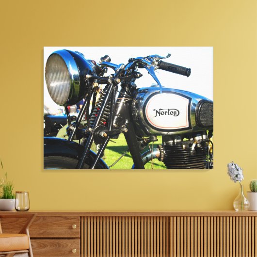 1935 Norton model 50 motorfiets Canvas Afdruk (Insitu (Woonkamer))
