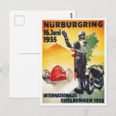 1935 Nurburgring Motor Race  racing Briefkaart (Voorkant / Achterkant)