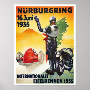 1935 Nurburgring Motor Race  racing Poster
