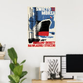 1935 Poolse Poster Laten we onze eigen scheepswerf (Thuiskantoor)