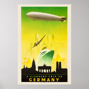 1935 Reisposter Een Aangename Reis naar Duitsland Poster