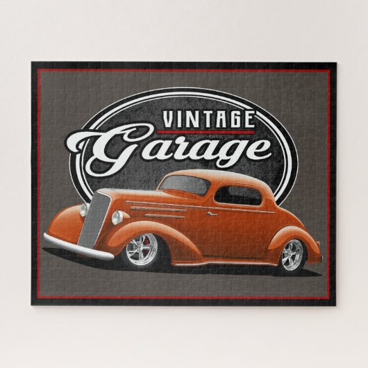  1935 Street Rod Garage Jigzaag Puzzle Legpuzzel (Horizontaal)