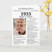 1935 Verjaardagskaart 90ste verjaardag Kaart (Gele Bloem)