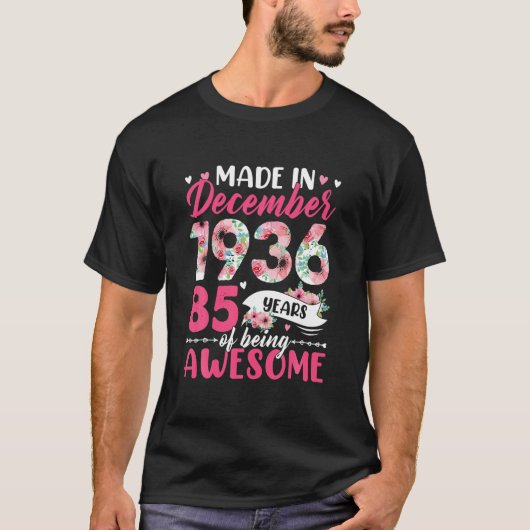 1936, 85 jaar na de geboorte t-shirt (Voorkant)