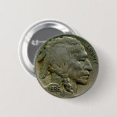 1936 Amerikaanse knop "Buffalo" nikkelkoppen Ronde Button 5,7 Cm (Voorkant /achterkant)