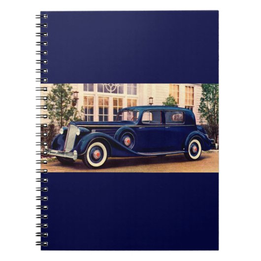 1936 blue Packard Notitieboek (Voorkant)
