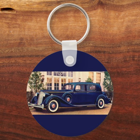 1936 blue Packard Sleutelhanger (Voorkant)