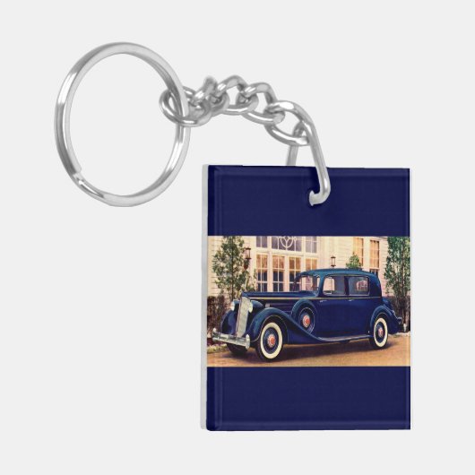 1936 blue Packard Sleutelhanger (Voorkant Links)