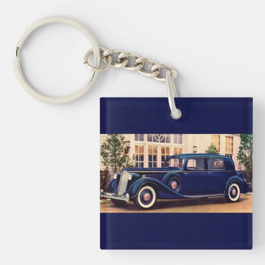 1936 blue Packard Sleutelhanger (Voorkant)