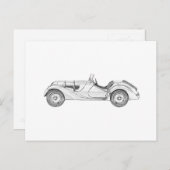  1936 BMW 328 Racecar Black and White Briefkaart (Voorkant / Achterkant)