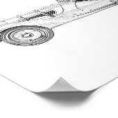 1936 BMW 328 Roadster Black and White Pencil Art Poster (Hoek)